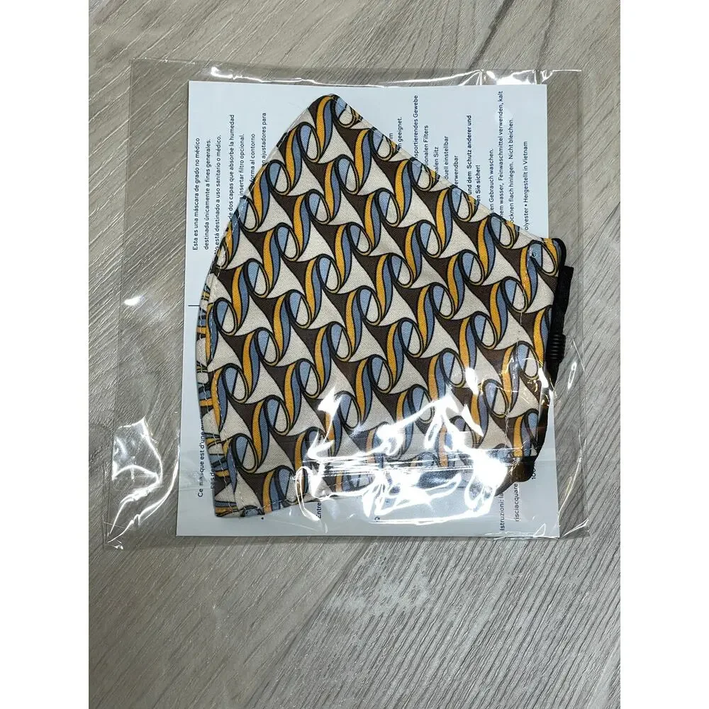 Tory Burch 2 Printed Two Layer Adjustable Face Mask New Limited Print